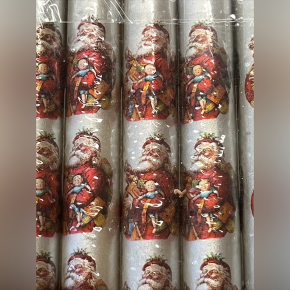 Vintage Enesco 2003 Silver Santa Nostalgic Candles Set of Six Rosalind Walshe - Picture 4 of 4